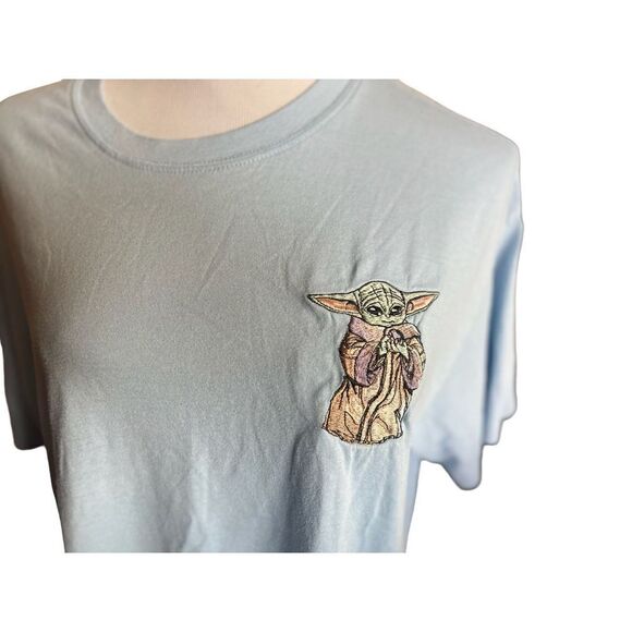 Junior Womens Star Wars Baby Yoda Juniors Embroidered Graphic Tee - Sz XXXL (19) - Picture 4 of 5